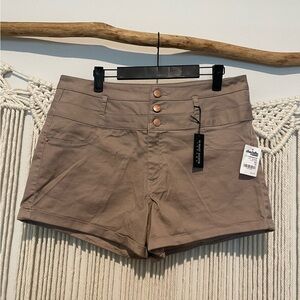 NWT Charlotte Russe Hi-Waiste Shortie Shorts Sz 14 L/XL